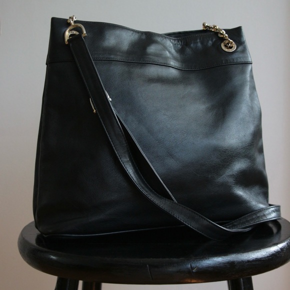 1990's Paloma Picasso Leather Horsebit Shoulder Bag - Picture 3 of 6